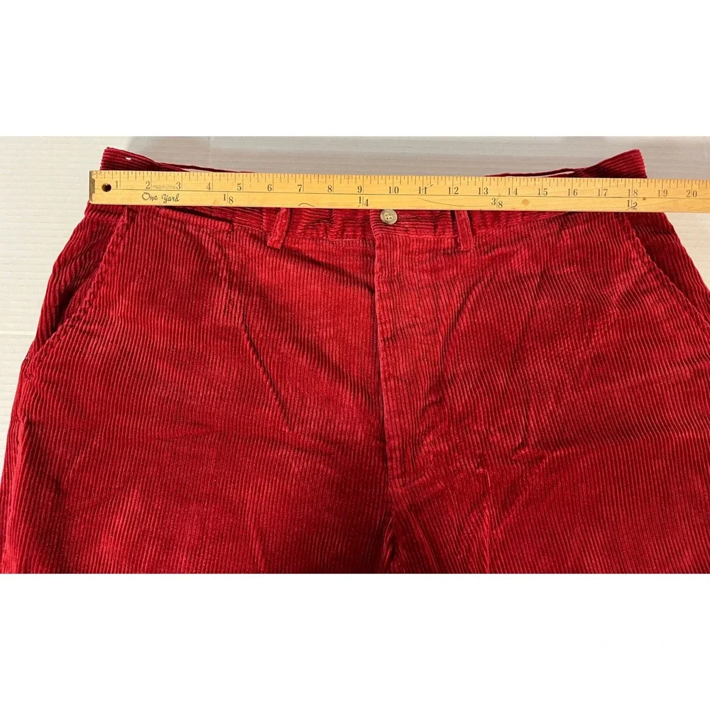 Polo Ralph Lauren Corduroy Pants Mens 38x30 Red Straight Leg Trousers